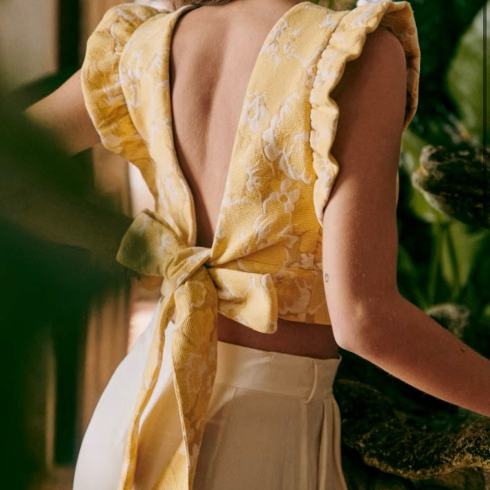 Sezane Danie Blouse Sunny Flower - Size 36 - Picture 3 of 6